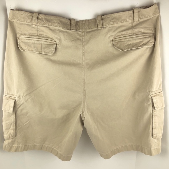 ROUNDTREE & YORKE Cargo Shorts Men 6 Pockets Classic Fit Tan/Khaki Waist 52 - Picture 2 of 7